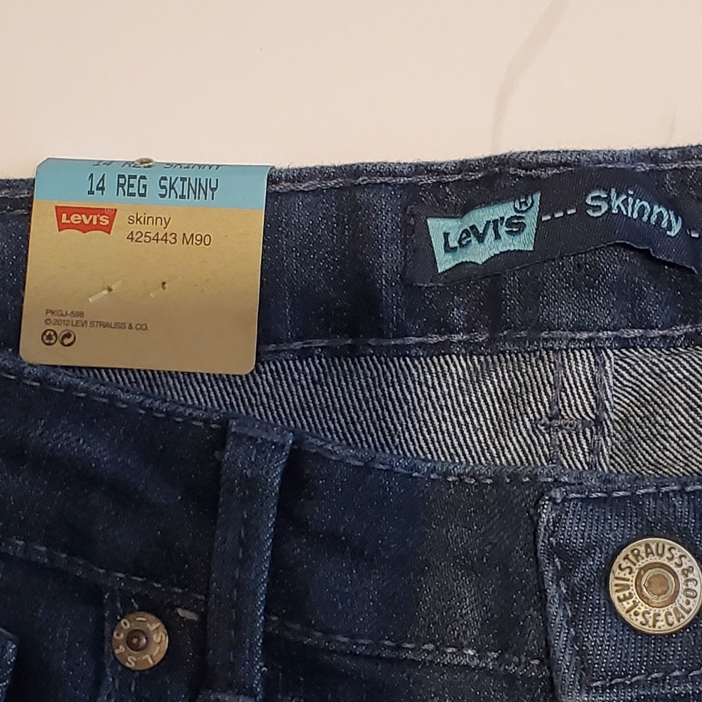 Girls Levi's skinny jeans 14R Adj Stretch NWT - Picture 4 of 6
